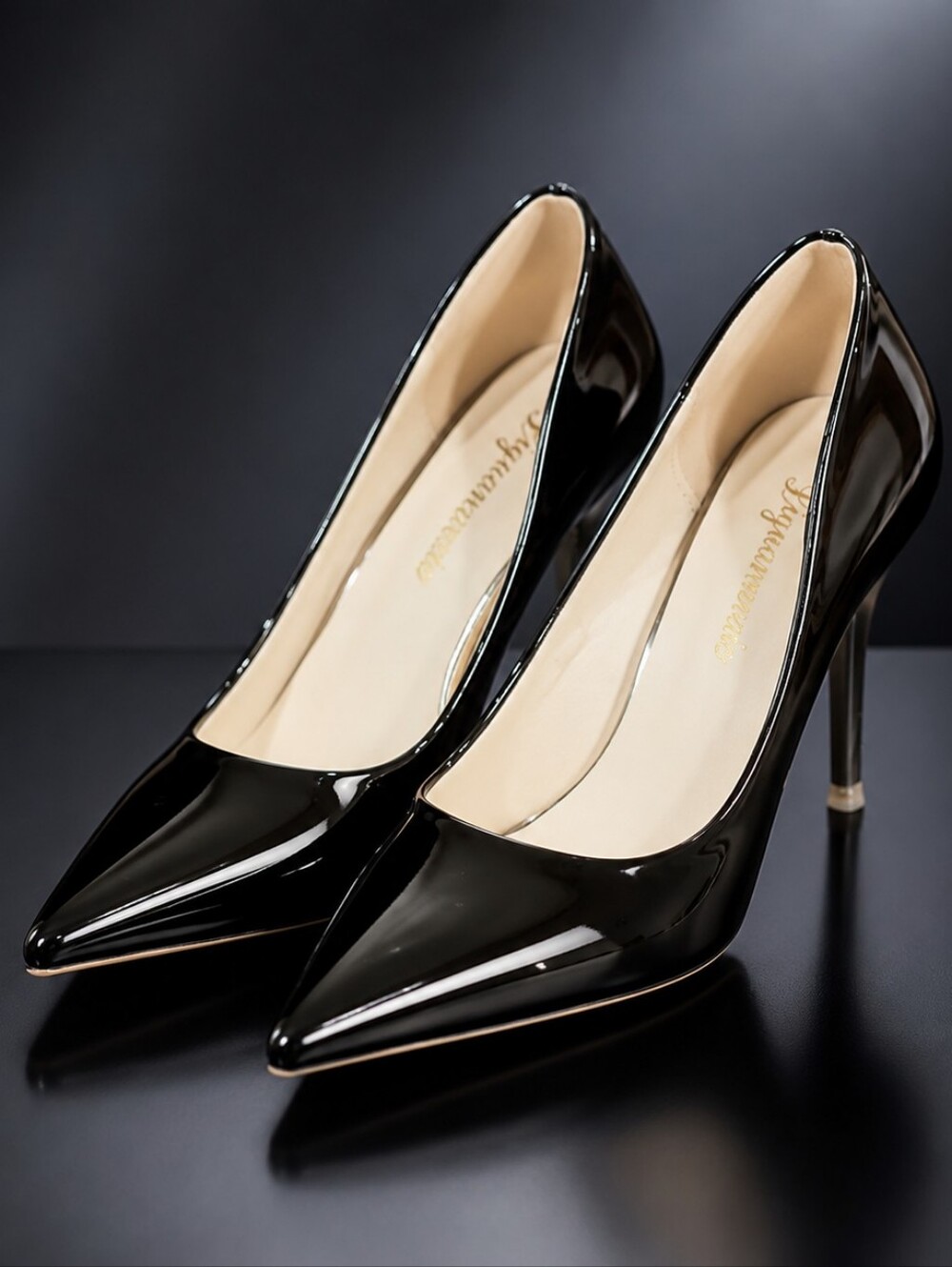 Elegant Black Patent Heels